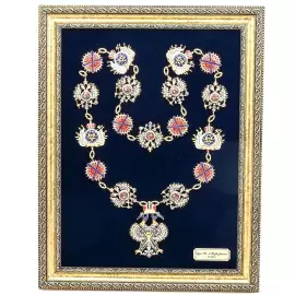 Орден "Святого А.Первозванного" на цепи со стразами под стеклом